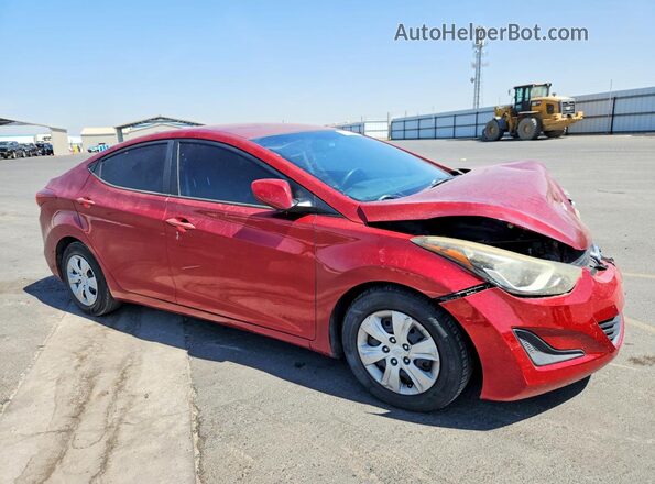 5NPDH4AE5GH663055 2016 HYUNDAI ELANTRA Red Առջևի աջ