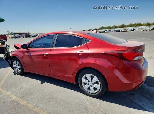 5NPDH4AE5GH663055 2016 HYUNDAI ELANTRA Red Հետևի ձախ