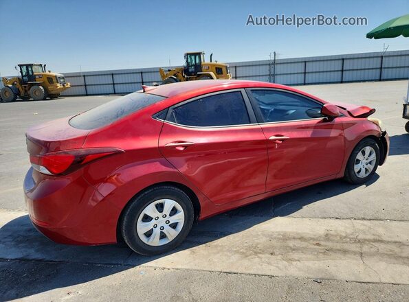 5NPDH4AE5GH663055 2016 HYUNDAI ELANTRA Red Հետևի աջ