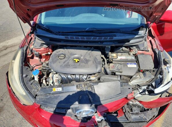 5NPDH4AE5GH663055 2016 HYUNDAI ELANTRA Red Սալոնի հետևի տեսք