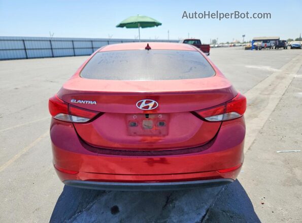 5NPDH4AE5GH663055 2016 HYUNDAI ELANTRA Red Հետևի տեսք