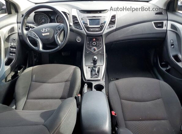 5NPDH4AE5GH669860 2016 HYUNDAI ELANTRA Black Widok deski rozdzielczej