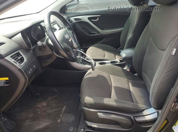 5NPDH4AE5GH669860 2016 HYUNDAI ELANTRA Black Widok wnętrza z przodu