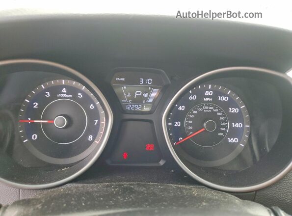 5NPDH4AE5GH669860 2016 HYUNDAI ELANTRA Black Widok zestawu wskaźników