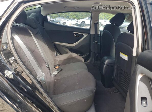 5NPDH4AE5GH669860 2016 HYUNDAI ELANTRA Black Widok tylnych siedzeń