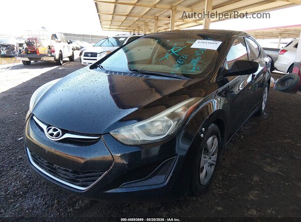 5NPDH4AE5GH698937 2016 HYUNDAI ELANTRA Black Передня ліва чверть
