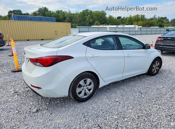 5NPDH4AE5GH727949 2016 HYUNDAI ELANTRA Белый Задняя правая четверть