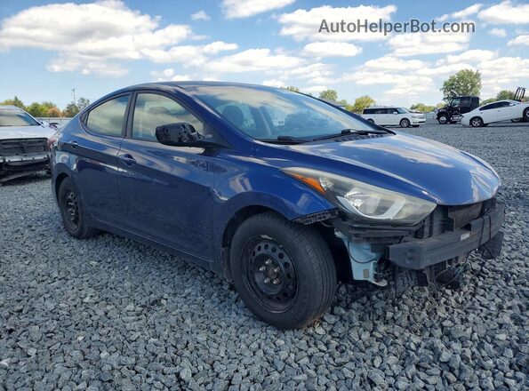 5NPDH4AE6GH719777 2016 HYUNDAI ELANTRA Blue Przód prawy