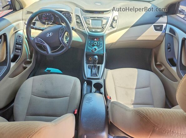 5NPDH4AE8GH693344 2016 HYUNDAI ELANTRA White Вид панелі приладів