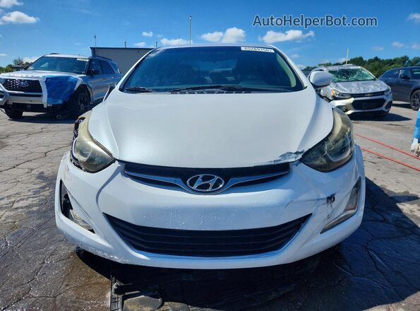 5NPDH4AE8GH693344 2016 HYUNDAI ELANTRA White Вид спереду