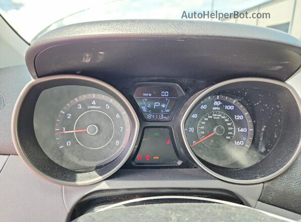 5NPDH4AE8GH755471 2016 HYUNDAI ELANTRA White Instrument cluster view