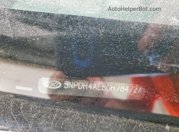 5NPDH4AE8GH784727 2016 HYUNDAI ELANTRA Black Вид підкапотного простору