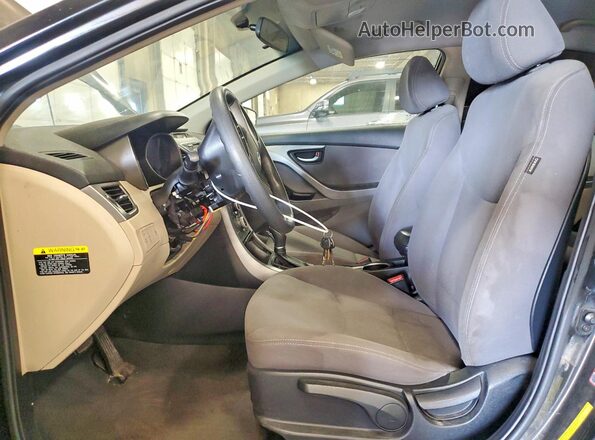 5NPDH4AE8GH784727 2016 HYUNDAI ELANTRA Black Вид салону спереду