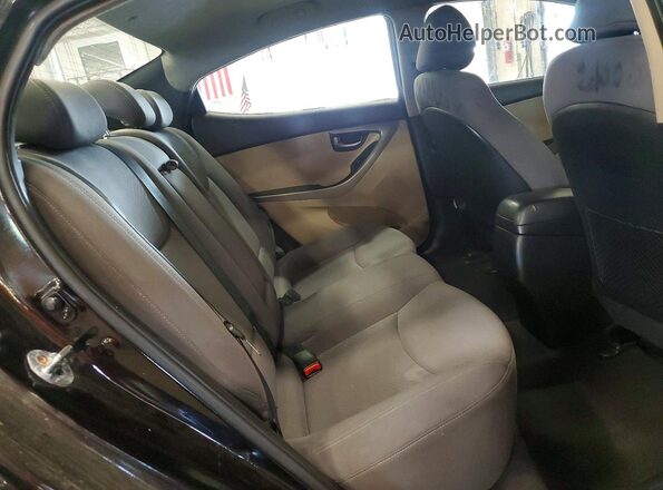 5NPDH4AE8GH784727 2016 HYUNDAI ELANTRA Black Вид задніх сидінь