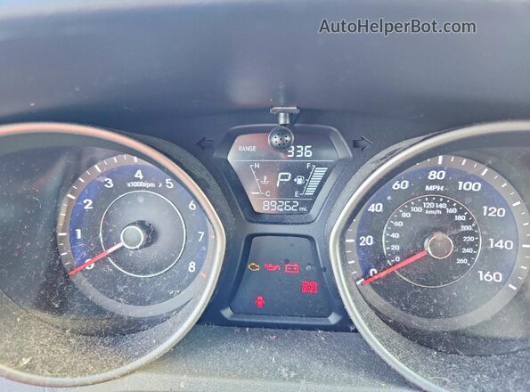 5NPDH4AE9GH668808 2016 HYUNDAI ELANTRA Белый Вид щитка приборов