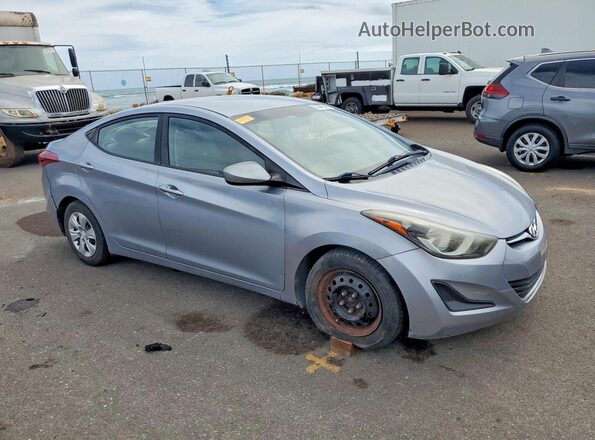 5NPDH4AE9GH734127 2016 HYUNDAI ELANTRA Серебряный Передняя правая четверть