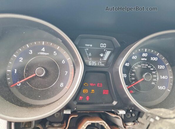 5NPDH4AE9GH734127 2016 HYUNDAI ELANTRA Серебряный Вид щитка приборов