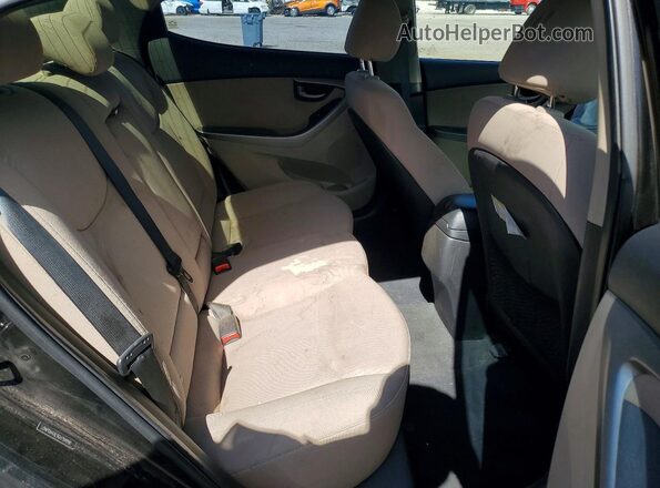 5NPDH4AE9GH784896 2016 HYUNDAI ELANTRA Black უკანა სავარძლების ხედი