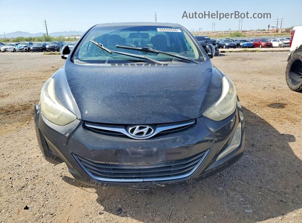 5NPDH4AE9GH784896 2016 HYUNDAI ELANTRA Black წინა ხედი