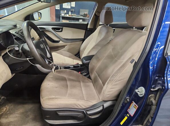 5NPDH4AE9GH796661 2016 HYUNDAI ELANTRA Blue Vista interior delantera