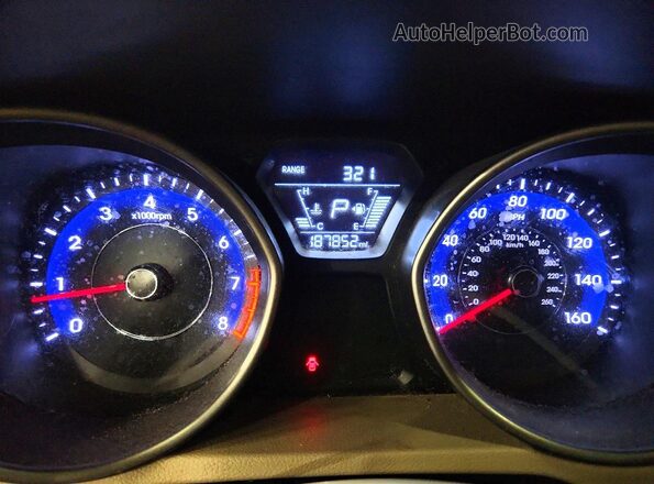 5NPDH4AE9GH796661 2016 HYUNDAI ELANTRA Blue Vista del cuadro de instrumentos