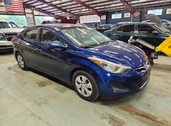 5NPDH4AE9GH796661 2016 HYUNDAI ELANTRA Blue Delantero derecho