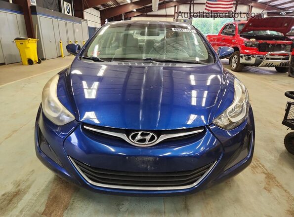 5NPDH4AE9GH796661 2016 HYUNDAI ELANTRA Blue Vista frontal
