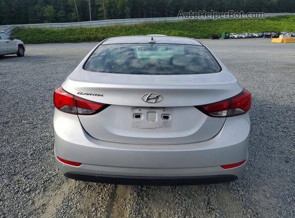 5NPDH4AEXGH656179 2016 HYUNDAI ELANTRA Silver Rear view