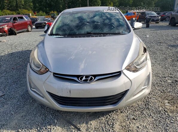 5NPDH4AEXGH656179 2016 HYUNDAI ELANTRA Silver Front view