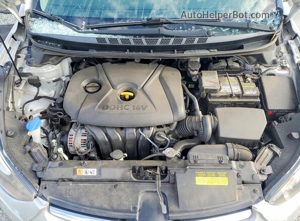5NPDH4AEXGH656179 2016 HYUNDAI ELANTRA Silver Rear interior view