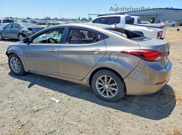 5NPDH4AEXGH686282 2016 HYUNDAI ELANTRA Brown Задня ліва чверть
