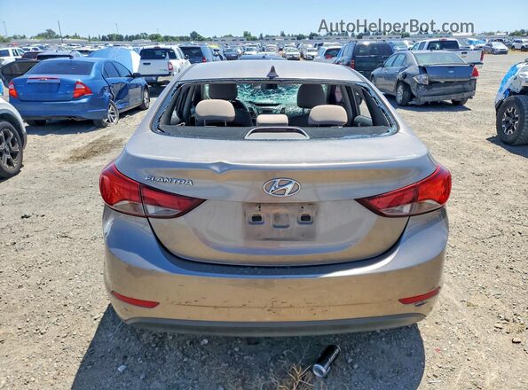 5NPDH4AEXGH686282 2016 HYUNDAI ELANTRA Brown Вид ззаду