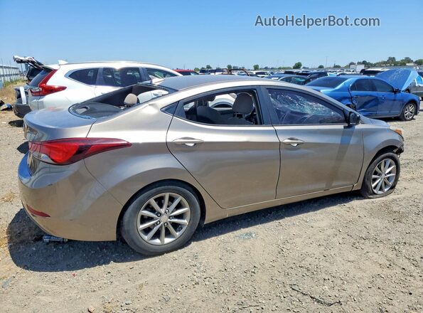 5NPDH4AEXGH686282 2016 HYUNDAI ELANTRA Brown Задня права чверть