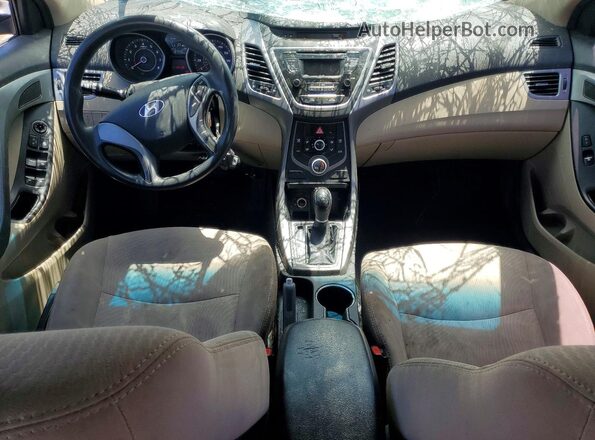 5NPDH4AEXGH686282 2016 HYUNDAI ELANTRA Brown Вид панелі приладів