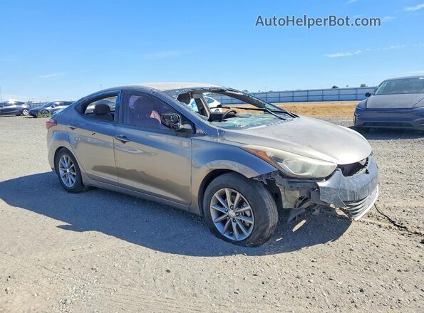 5NPDH4AEXGH686282 2016 HYUNDAI ELANTRA Brown Передня права чверть
