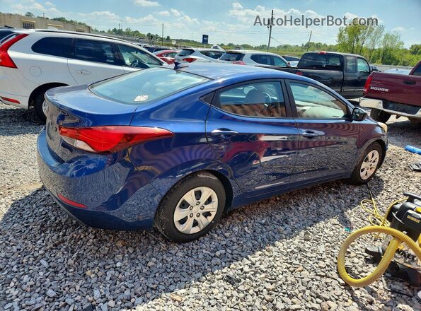 5NPDH4AEXGH761384 2016 HYUNDAI ELANTRA Blue Rear right
