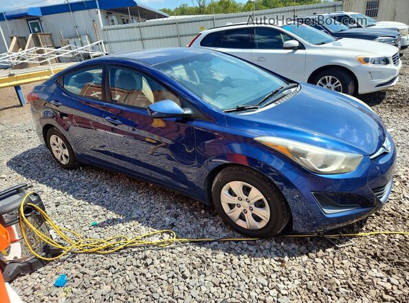 5NPDH4AEXGH761384 2016 HYUNDAI ELANTRA Blue Front right