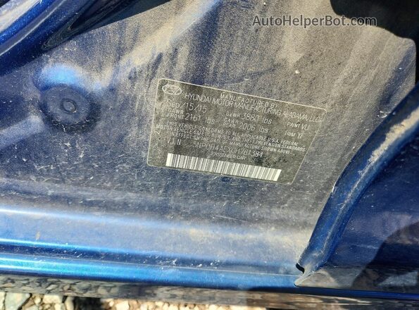 5NPDH4AEXGH761384 2016 HYUNDAI ELANTRA Blue Engine compartment view