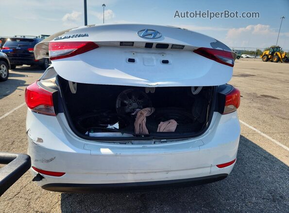5NPDH4AEXGH765855 2016 HYUNDAI ELANTRA White Հետևի տեսք