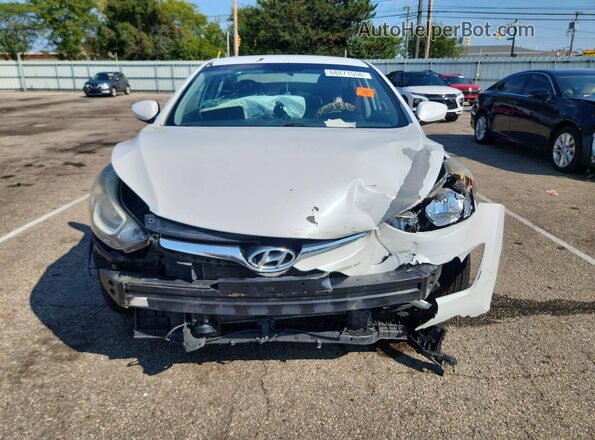 5NPDH4AEXGH765855 2016 HYUNDAI ELANTRA White Դիմացի տեսք