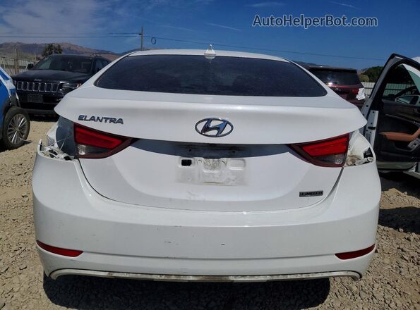 5NPDH4AEXGH787001 2016 HYUNDAI ELANTRA White უკანა ხედი