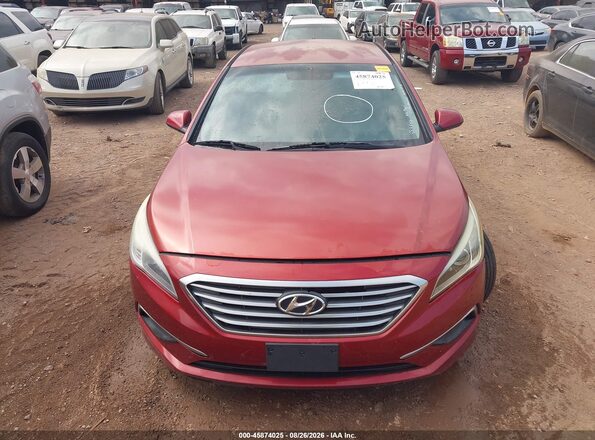 5NPE24AF0GH283846 2016 HYUNDAI SONATA Бордовый Вид спереди