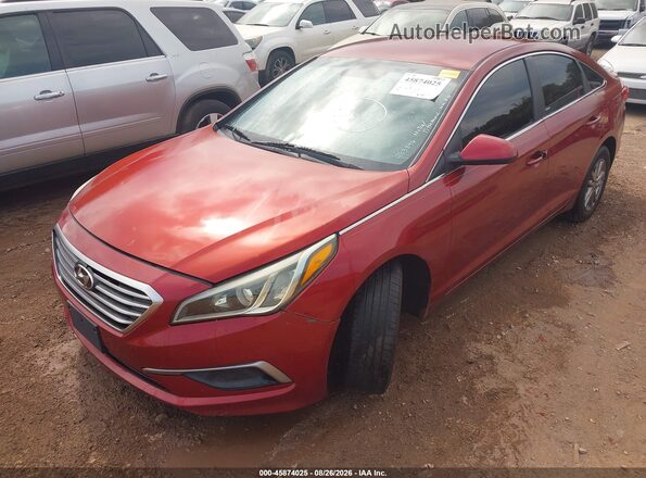 5NPE24AF0GH283846 2016 HYUNDAI SONATA Бордовый Передняя левая четверть