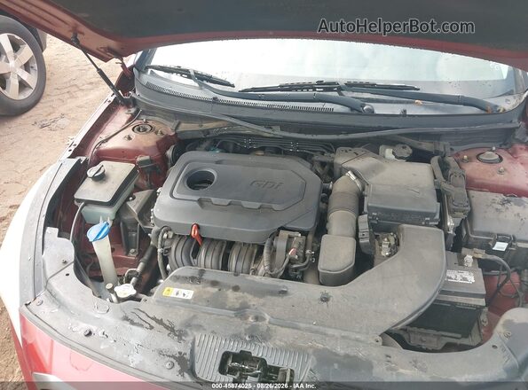 5NPE24AF0GH283846 2016 HYUNDAI SONATA Бордовый Вид сзади