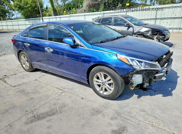 5NPE24AF0GH420865 2016 HYUNDAI SONATA Blue Delantero derecho