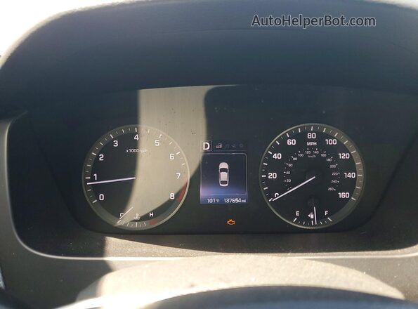 5NPE24AF0HH474104 2017 HYUNDAI SONATA White Вид щитка приладів