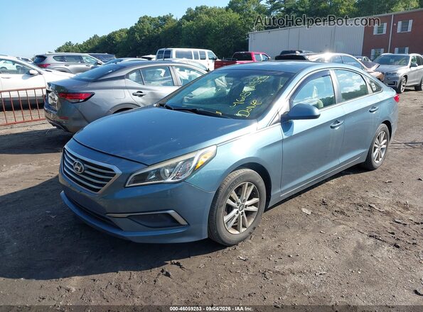 5NPE24AF0HH490335 2017 HYUNDAI SONATA Light Blue Front left