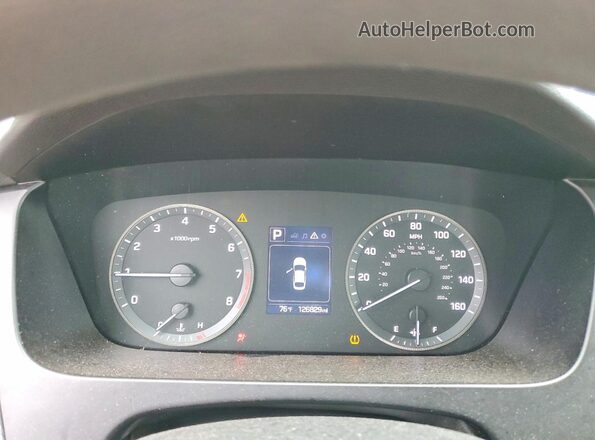 5NPE24AF0HH545818 2017 HYUNDAI SONATA Silver Вид щитка приладів
