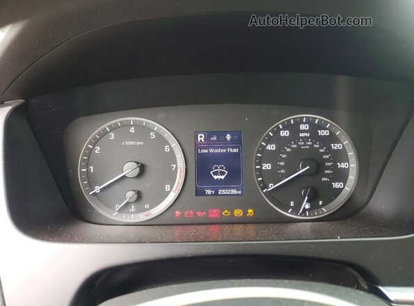 5NPE24AF0HH579015 2017 HYUNDAI SONATA Gray Vista del cuadro de instrumentos