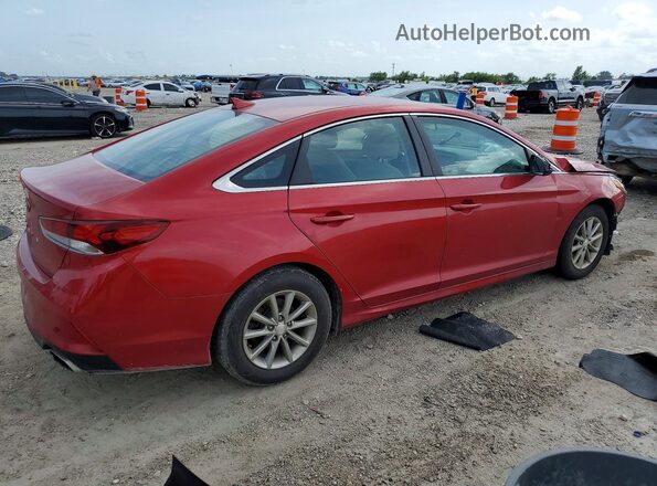 5NPE24AF0KH812575 2019 HYUNDAI SONATA Red Задня права чверть
